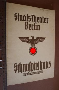 Programmheft - Staats-Theater Berlin - Schauspielhaus  Gendarmenmarkt 1937
